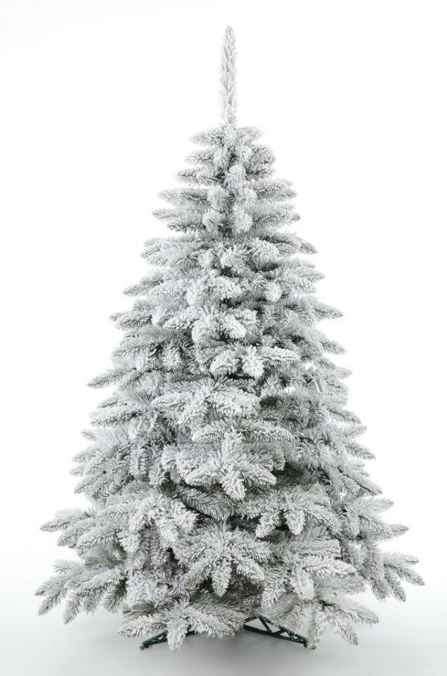 Umelý vianočný stromček smrek, zasnežené 2D ihličie, 120cm