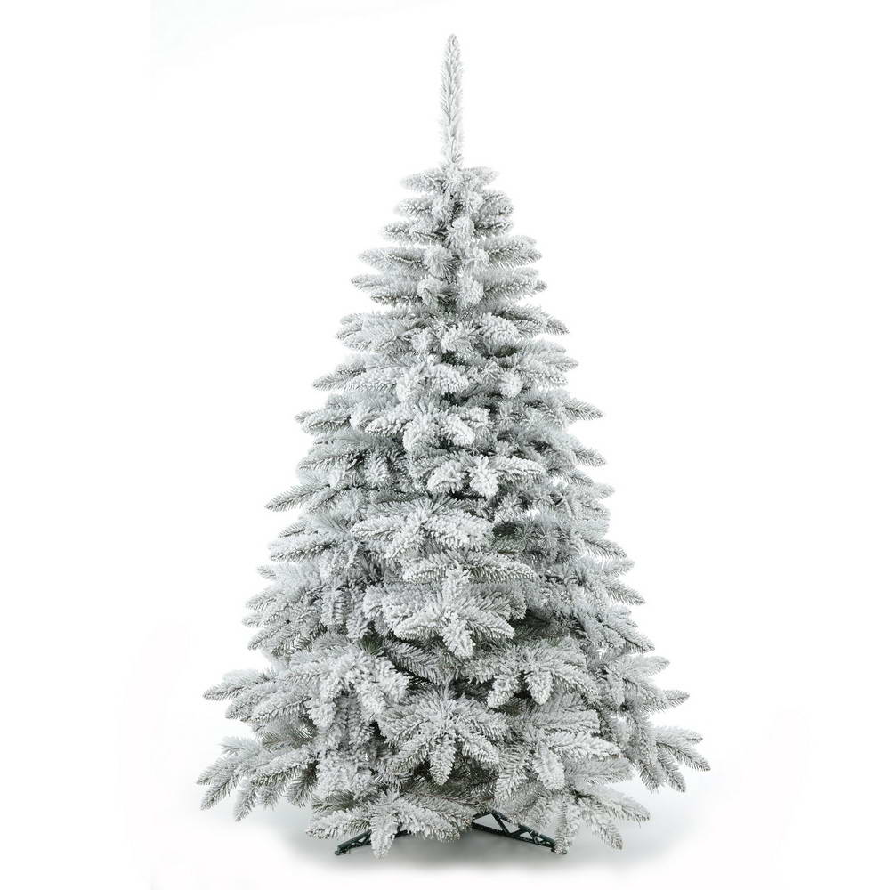 Umelý vianočný stromček smrek, zasnežené 2D ihličie, 150cm