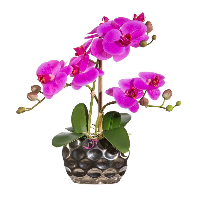 Orchidea fialová v kvetináči, 30cm