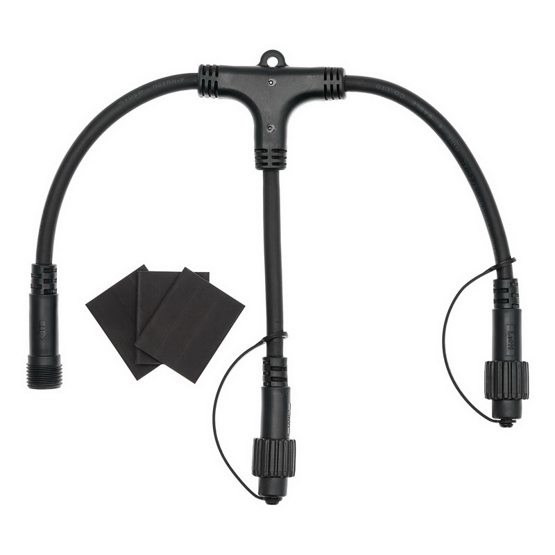 T rozbočovací kábel pre LED vianočné osvetlenie PROFI 2-pin, čierna