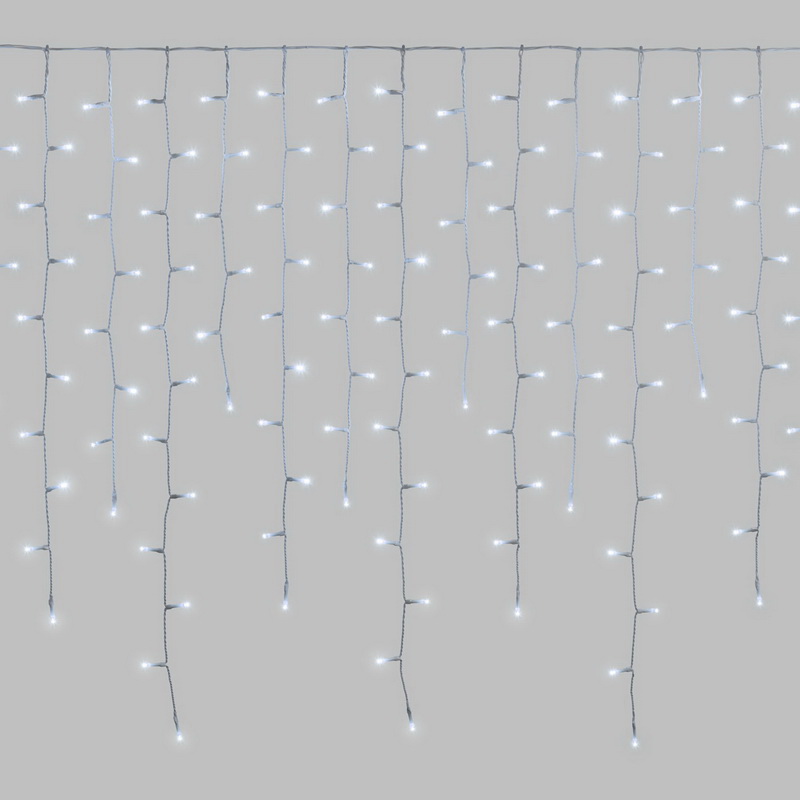 LED kvapľ 3,5x0,85m 432 LED, 24V prepojiteľné vonkajšie, studená biela