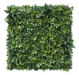Umelá živá zelená stena ŠEFLERA 1, 100 x 100cm