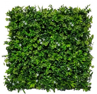 Umelá živá zelená stena MIX ROSTLIN Premium 5, 4ks dielca 50x50cm, plocha 1m2