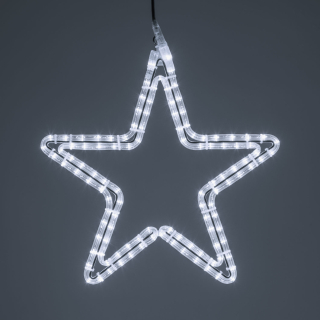 LED motív hviezdy, priemer 50 cm, 230V, vonkajší, studená biela