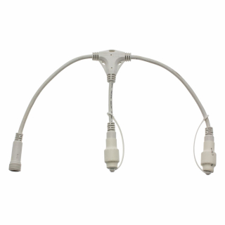 Rozbočovací kábel pre LED vianočné osvetlenie PROFI 2-pin, biela